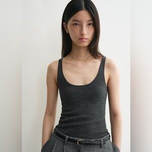 NWT TOTEME Compact knit tank grey melange